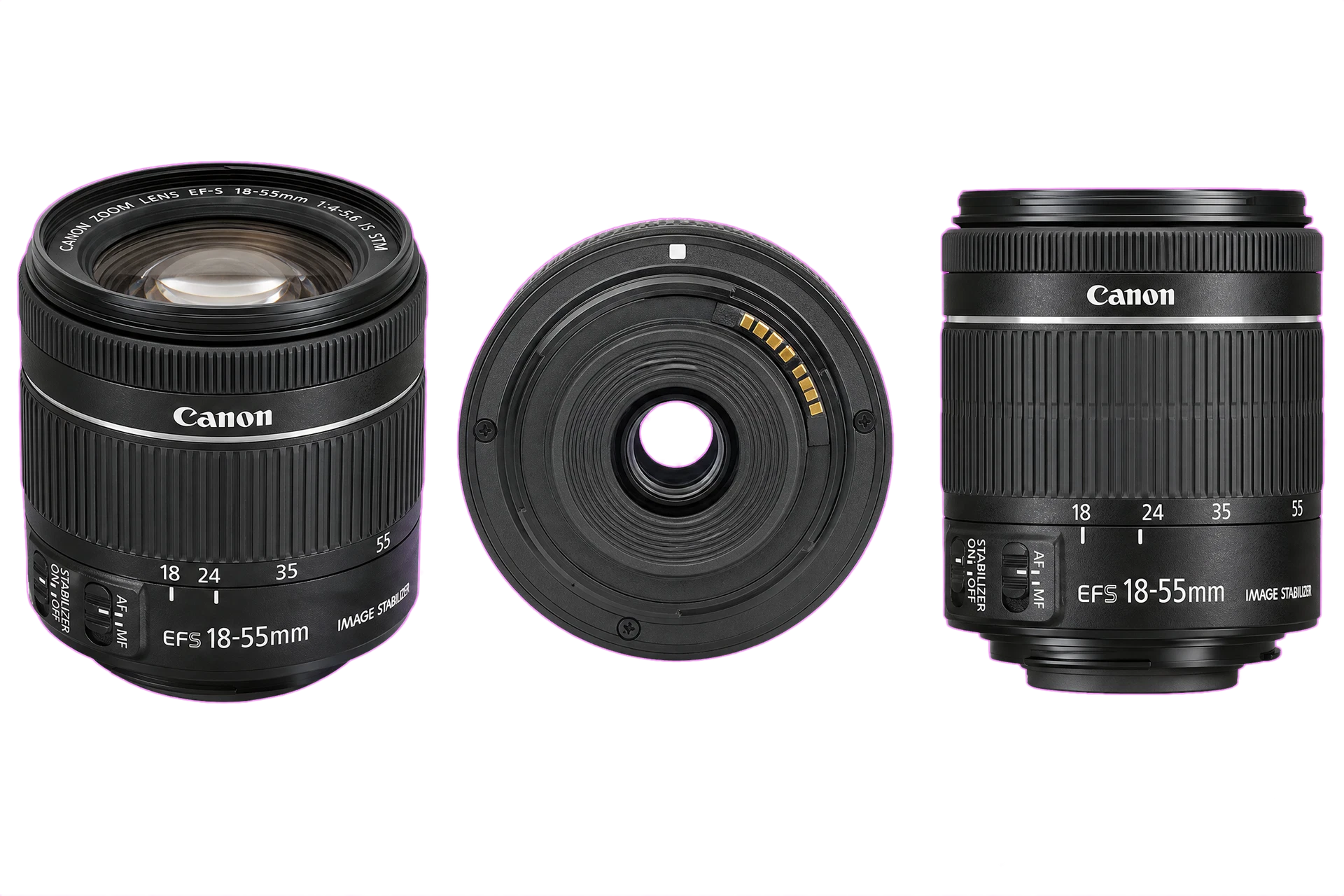 Canon EF-S 18–55 mm f/4–5,6 IS STM · 58 mm · Usado